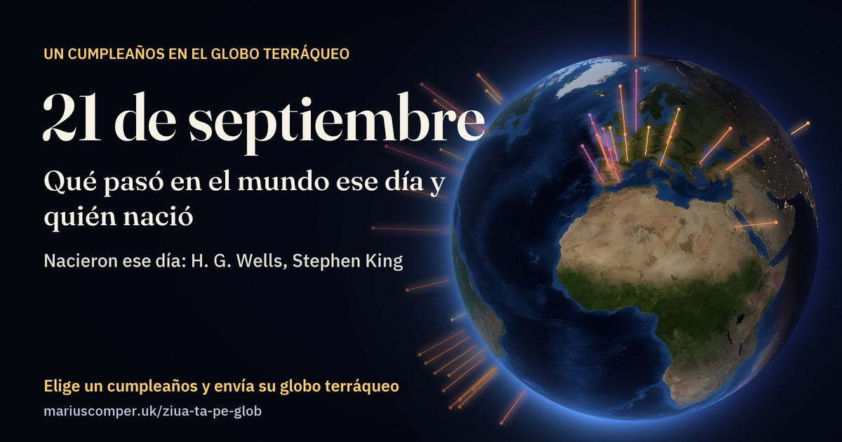 La Tierra el 21 de septiembre, con los rayos de los acontecimientos del día