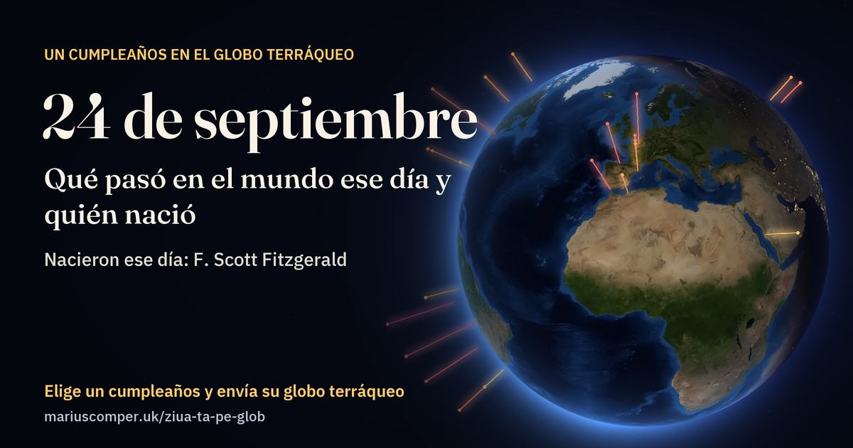 La Tierra el 24 de septiembre, con los rayos de los acontecimientos del día