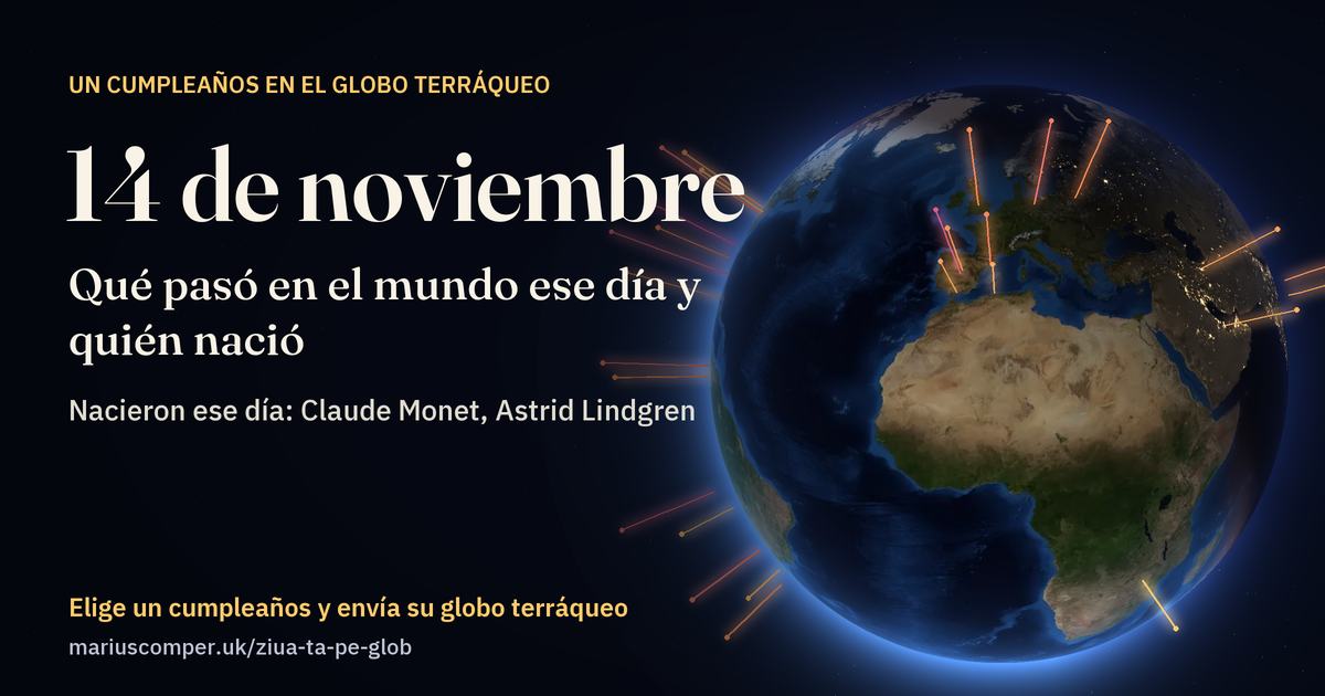 La Tierra el 14 de noviembre, con los rayos de los acontecimientos del día