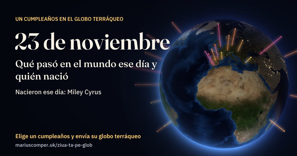 La Tierra el 23 de noviembre, con los rayos de los acontecimientos del día