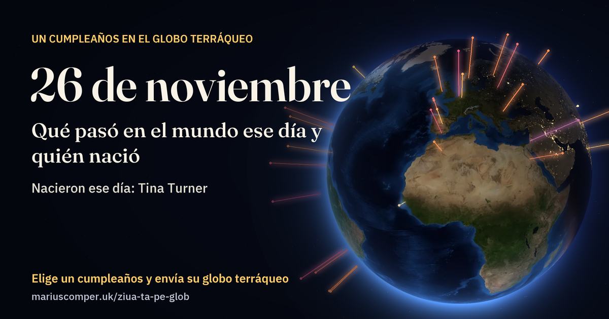 La Tierra el 26 de noviembre, con los rayos de los acontecimientos del día