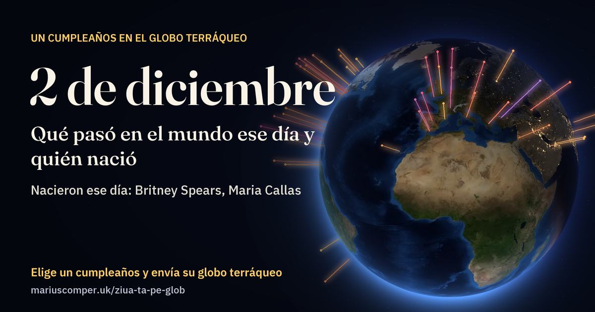 La Tierra el 2 de diciembre, con los rayos de los acontecimientos del día
