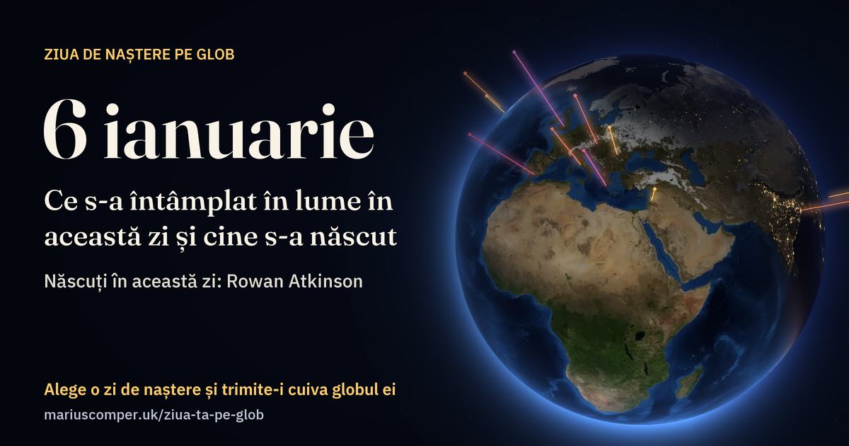 Pământul la 6 ianuarie, cu razele evenimentelor zilei