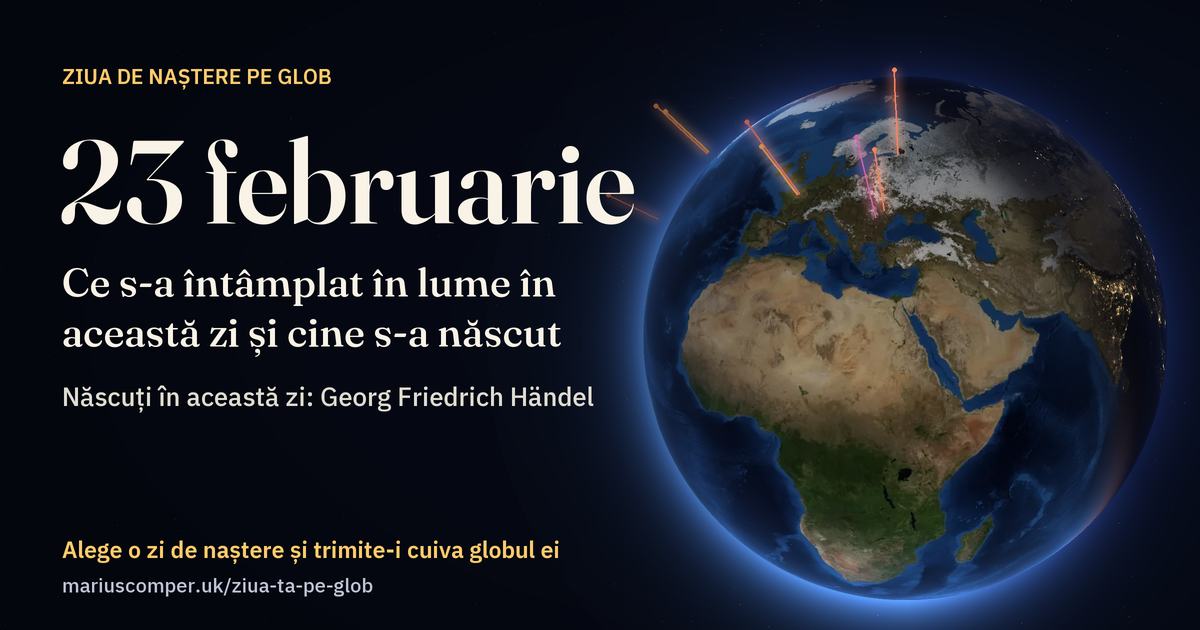 Pământul la 23 februarie, cu razele evenimentelor zilei