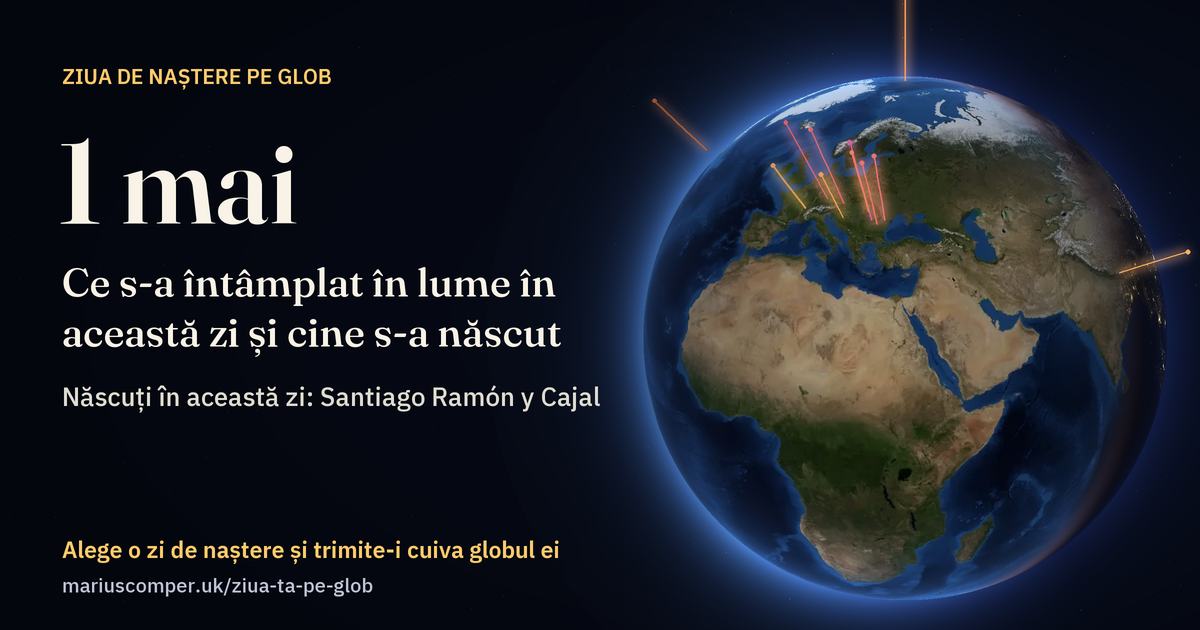 Pământul la 1 mai, cu razele evenimentelor zilei