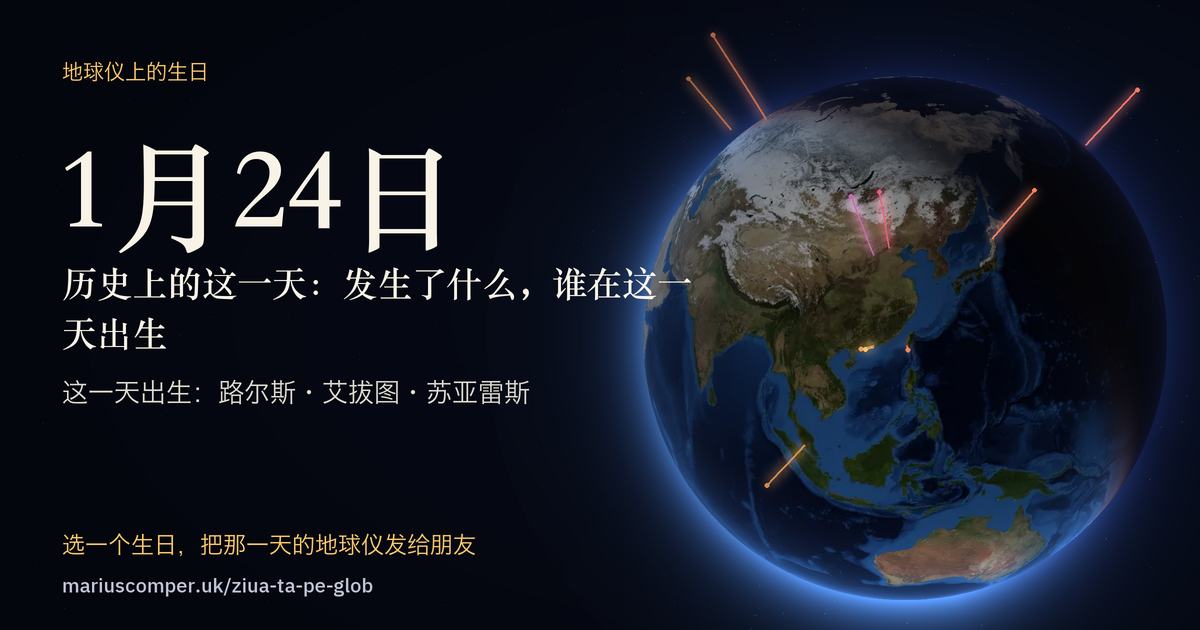 1月24日的地球，以及当天各件事的光柱