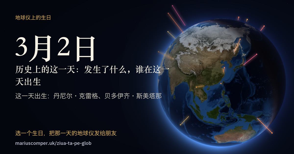 3月2日的地球，以及当天各件事的光柱