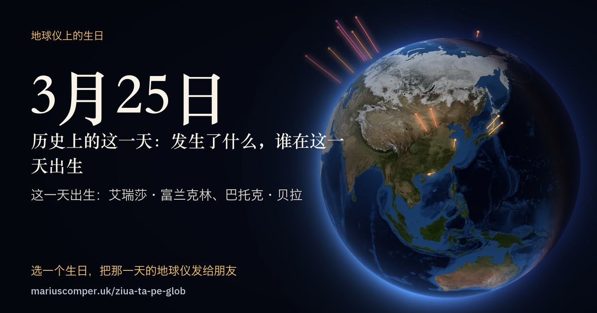 3月25日的地球，以及当天各件事的光柱