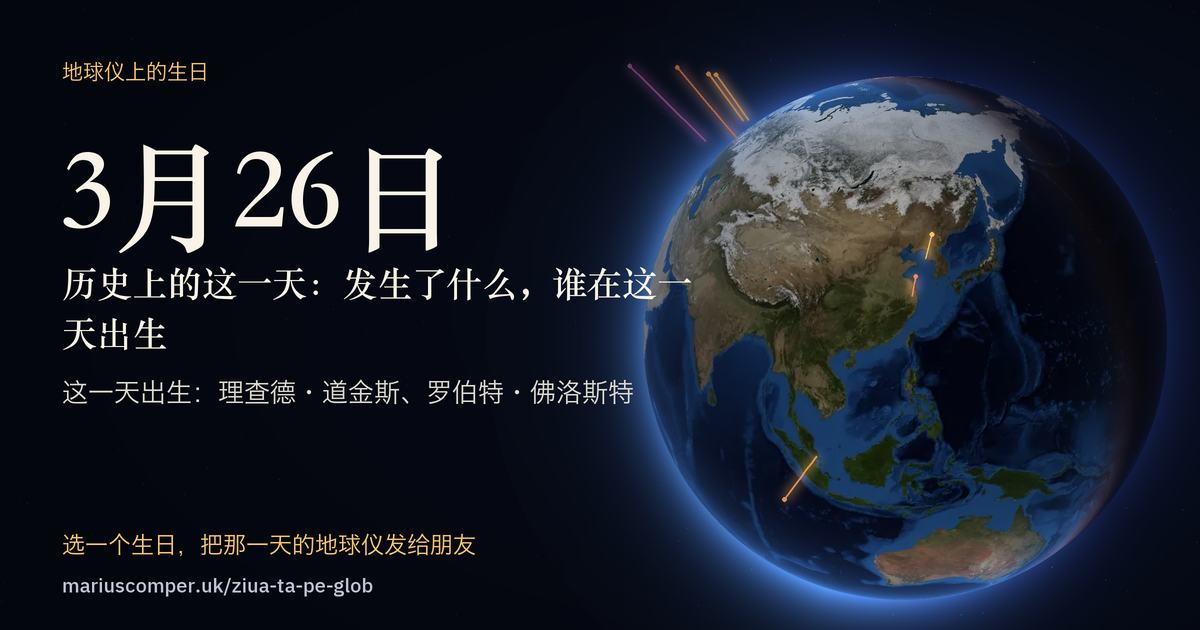 3月26日的地球，以及当天各件事的光柱