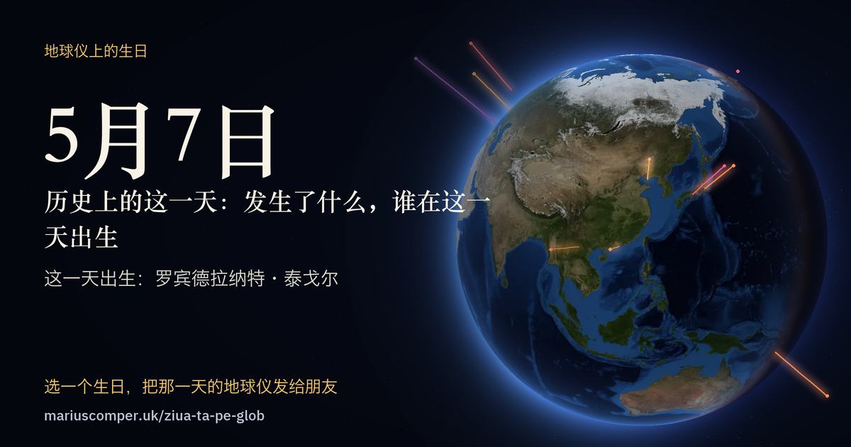 5月7日的地球，以及当天各件事的光柱