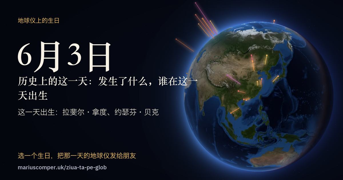 6月3日的地球，以及当天各件事的光柱