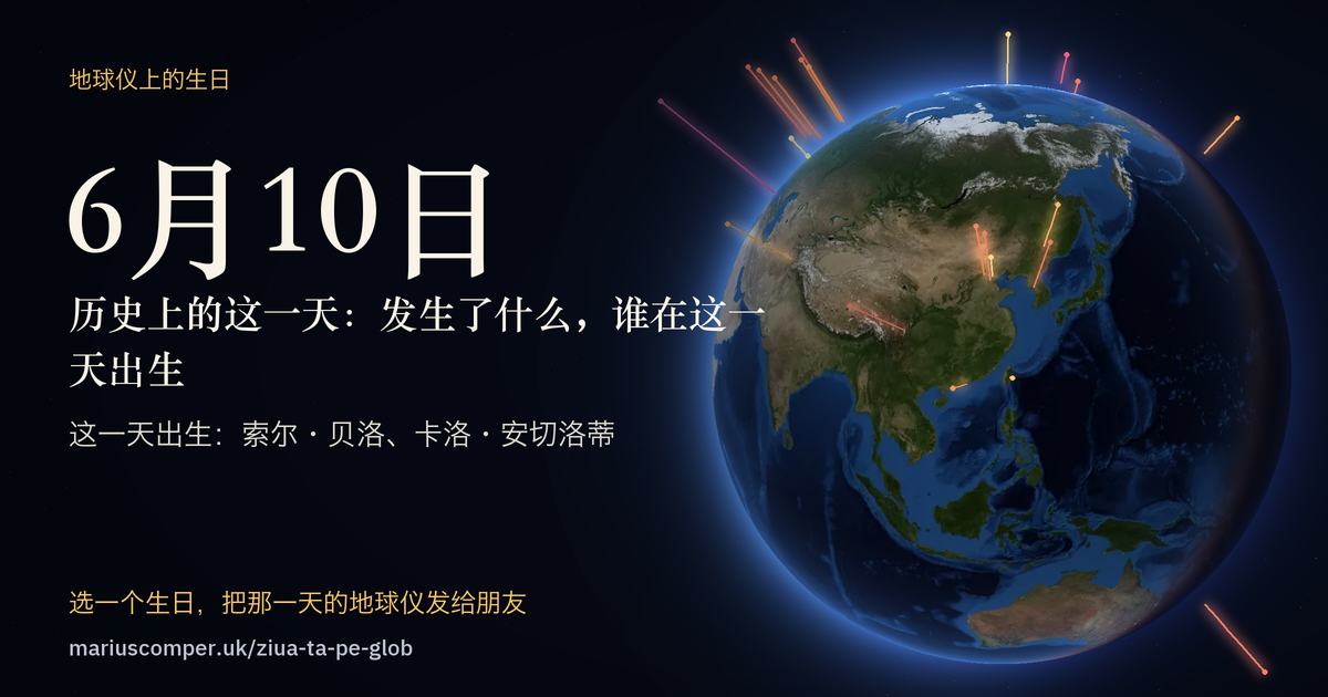 6月10日的地球，以及当天各件事的光柱
