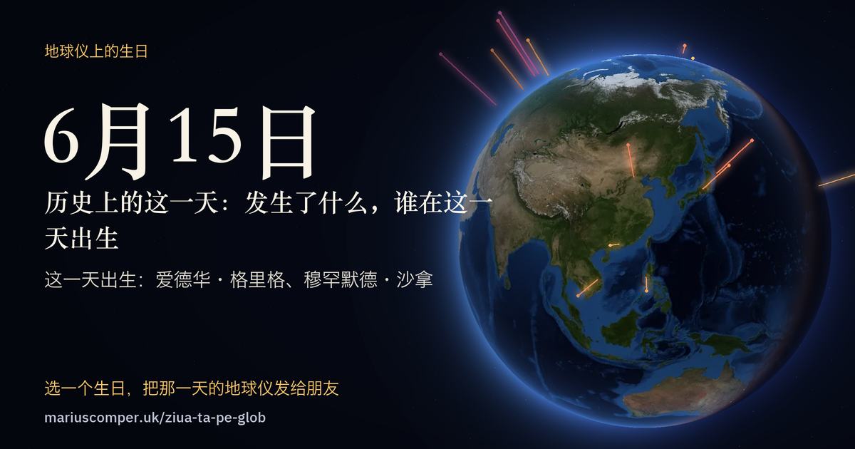 6月15日的地球，以及当天各件事的光柱