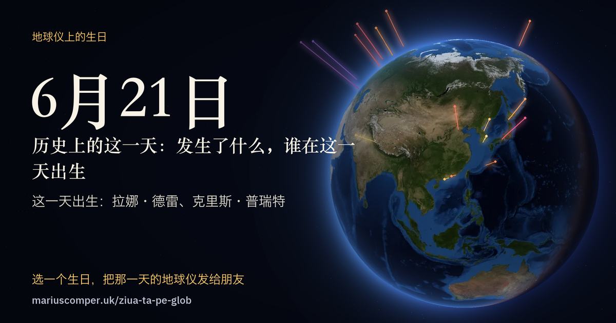 6月21日的地球，以及当天各件事的光柱