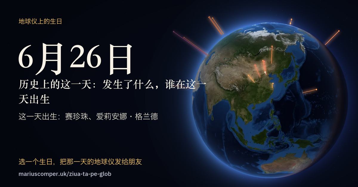6月26日的地球，以及当天各件事的光柱