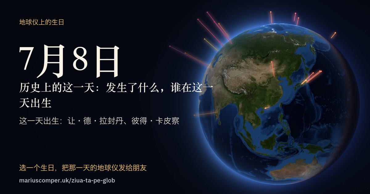 7月8日的地球，以及当天各件事的光柱