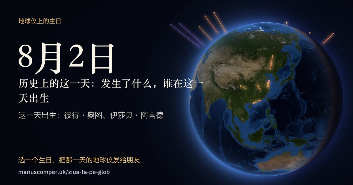 8月2日的地球，以及当天各件事的光柱