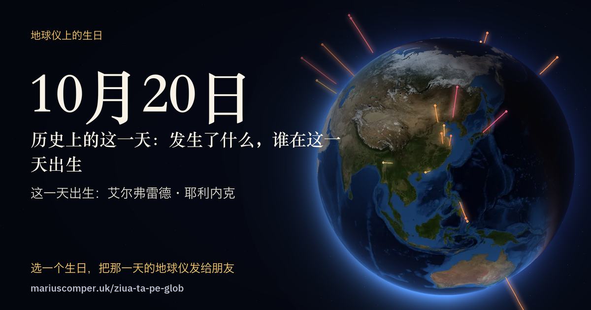 10月20日的地球，以及当天各件事的光柱