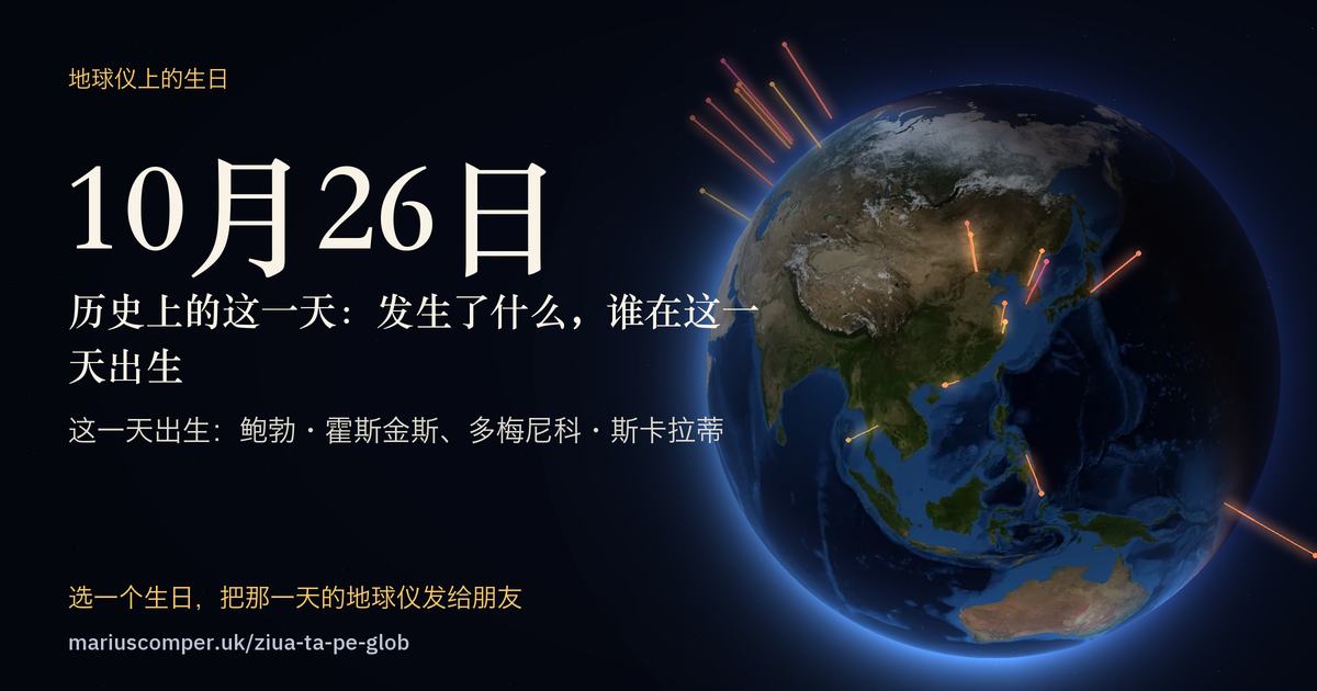 10月26日的地球，以及当天各件事的光柱