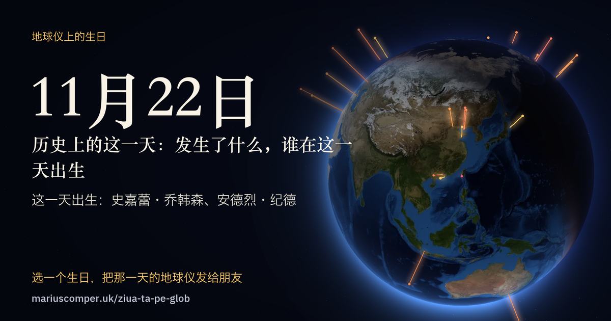 11月22日的地球，以及当天各件事的光柱